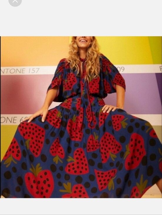 Anthropologie Dresses & Skirts - Farm Rio Heartberry Mididress